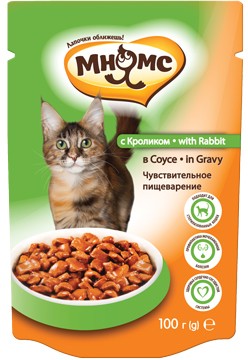 Корм для взрослых кошек с кроликом в соусе (100 г)