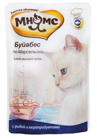 Корм для кошек «Буйабес по-Марсельски» (рыба с морепродуктами), 85 г