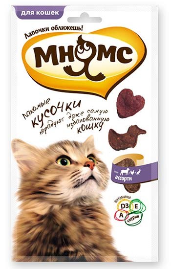 Лакомые кусочки для кошек «Мясное ассорти, курица, ягненок, утка» (35 г)