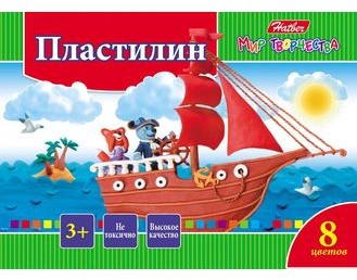 Пластилин со стеком (8 цветов, 160 гр) | Ушастики | Hatber