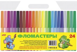 Фломастеры (24 цвета) | Hatber