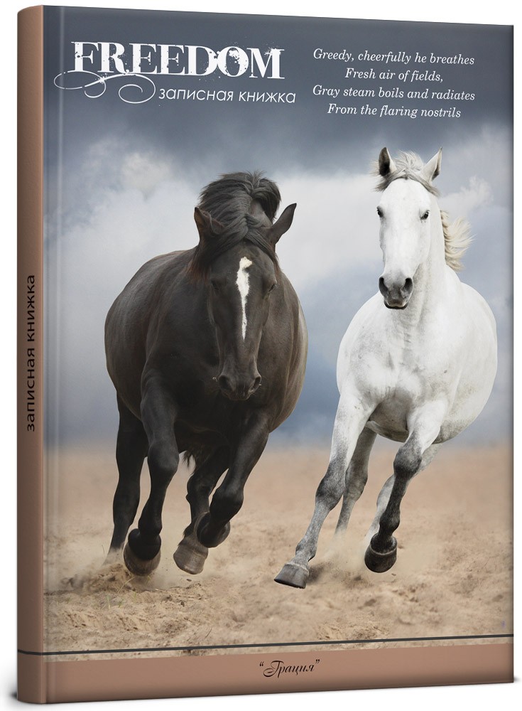 Записная книжка «Чёрная и белая лошадь» (64 листа, А5) | Чёрная и белая лошадь | Проф-Пресс