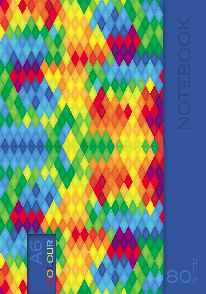 Записная книжка «Разноцветные ромбы» (80 листов, А6) | Проф-Пресс