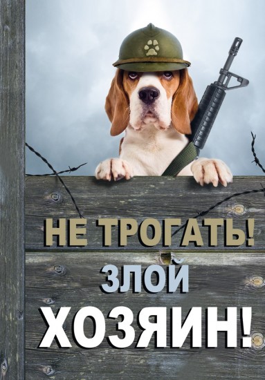 Записная книжка на скрепке «Не трогать, злой хозяин! 2» (32 листа, А6)