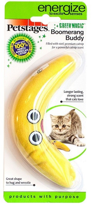 Игрушка для кошек «Желтый бумеранг» с кошачьей мятой | Petstages