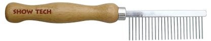 Расческа с зубчиками для жесткой шерсти (18 см) | Wooden Comb | ShowTech