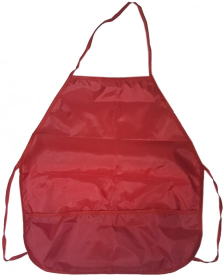 Фартук с карманами, красный