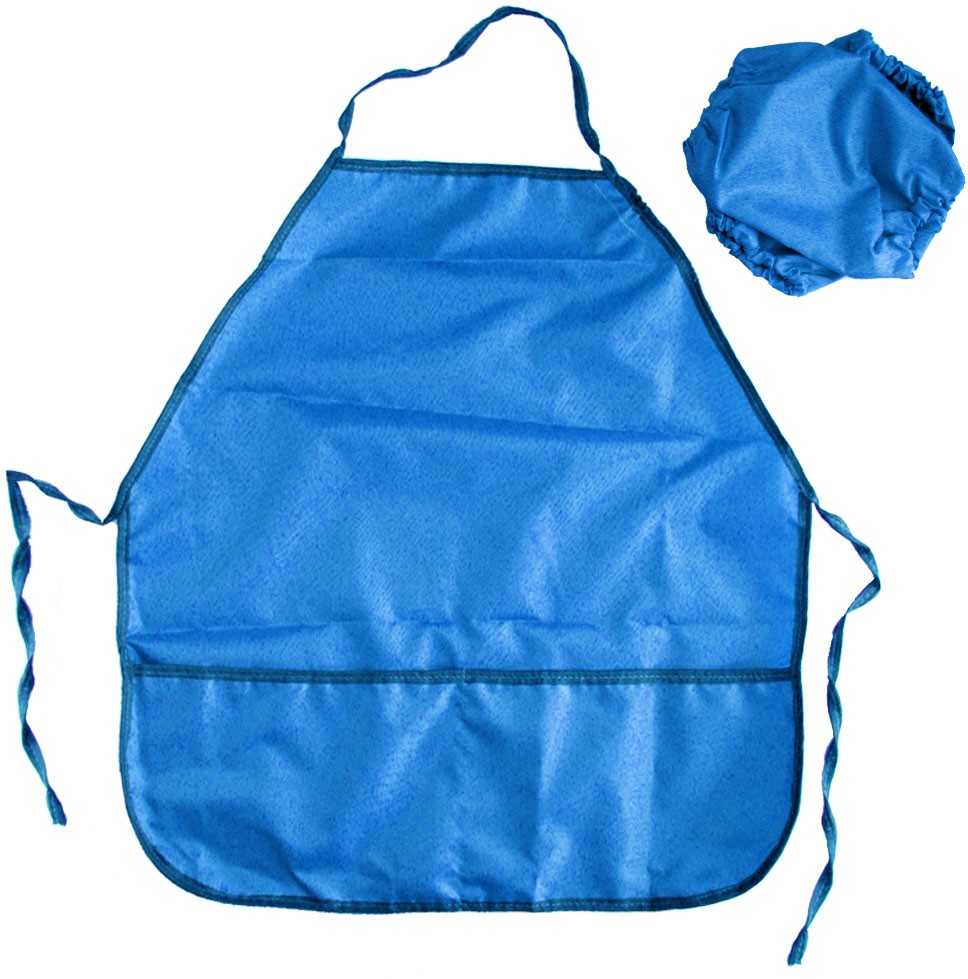 Фартук с нарукавниками, синий | Проф-Пресс