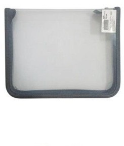 Папка на молнии по кругу (А5-2, серая) | Проф-Пресс