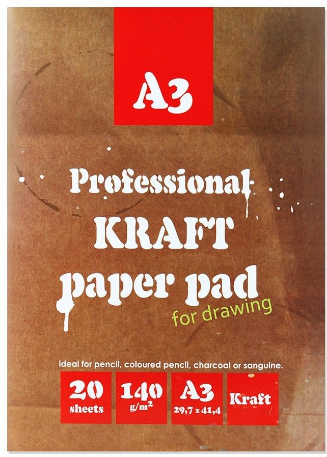 Папка для рисования и эскизов, А3, 20 листов | Kroyter