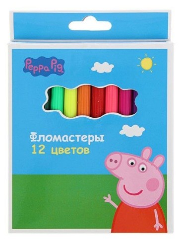 Набор фломастеров (12 цветов) | Peppa Pig