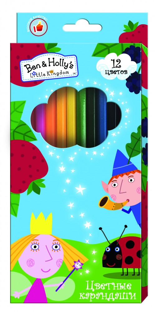 Цветные карандаши (12 цветов) | Бен и Холли