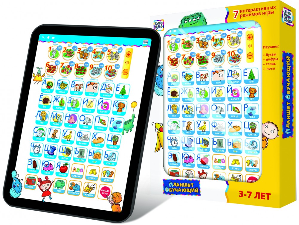 Интерактивная игрушка «Обучающий планшет» (7 режимов) | Kribly Boo