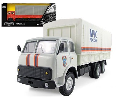 Металлическая машинка MAZ-516 «МЧС» | Грузовики СССР | Autotime