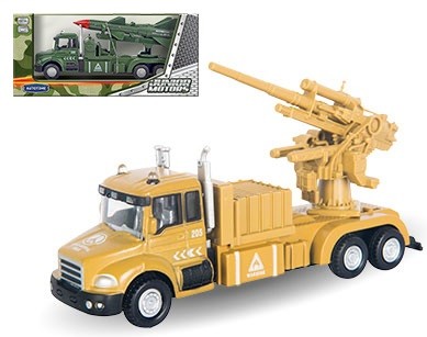 Металлическая машинка Military Gun Truck «Транспортер с орудием»