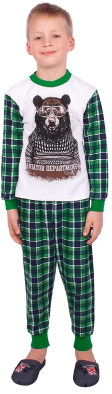 Пижама для мальчиков | Клетчатый мир | Апрель