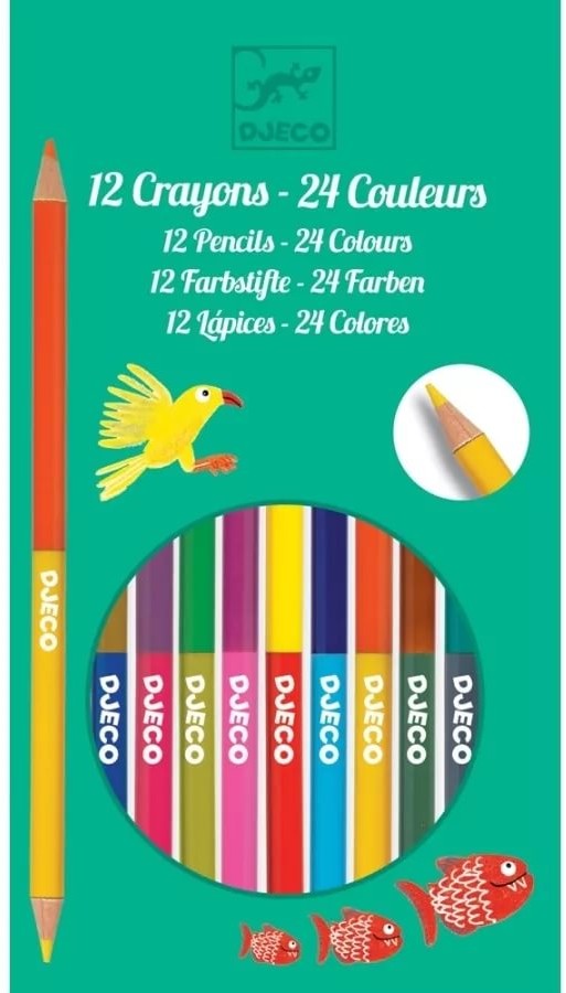 Набор двухсторонних карандашей (12 шт) | Djeco