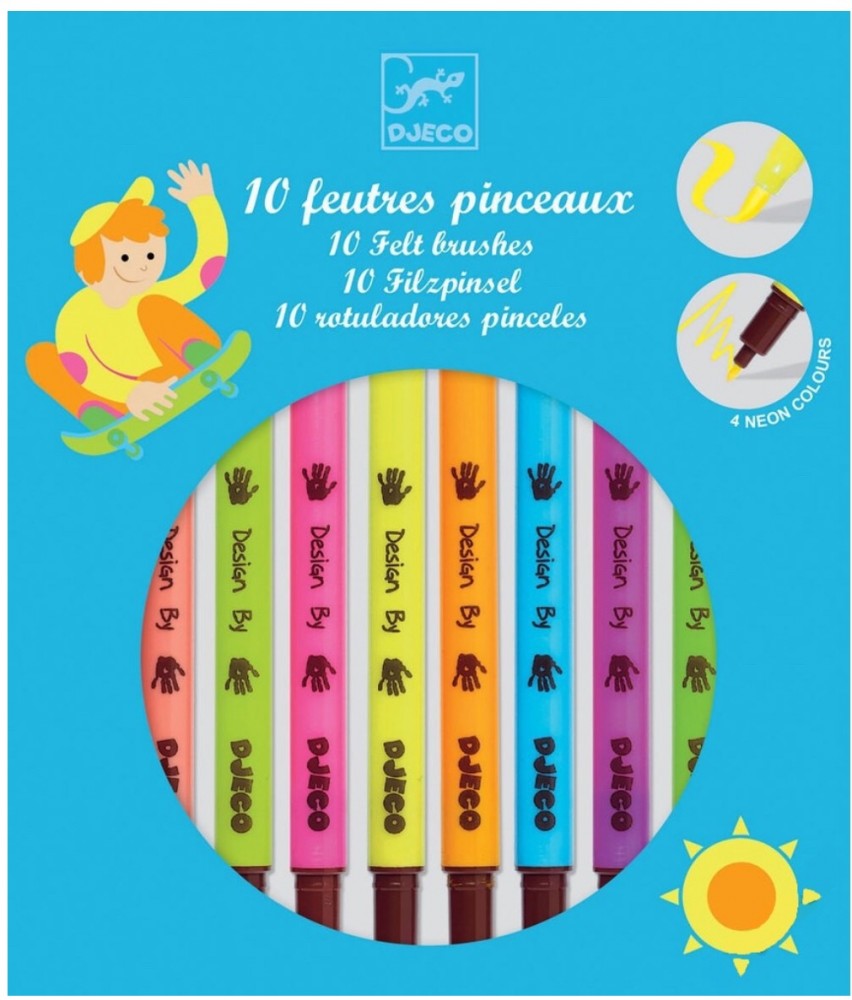 Набор двухсторонних фломастеров (10 штук) | Djeco