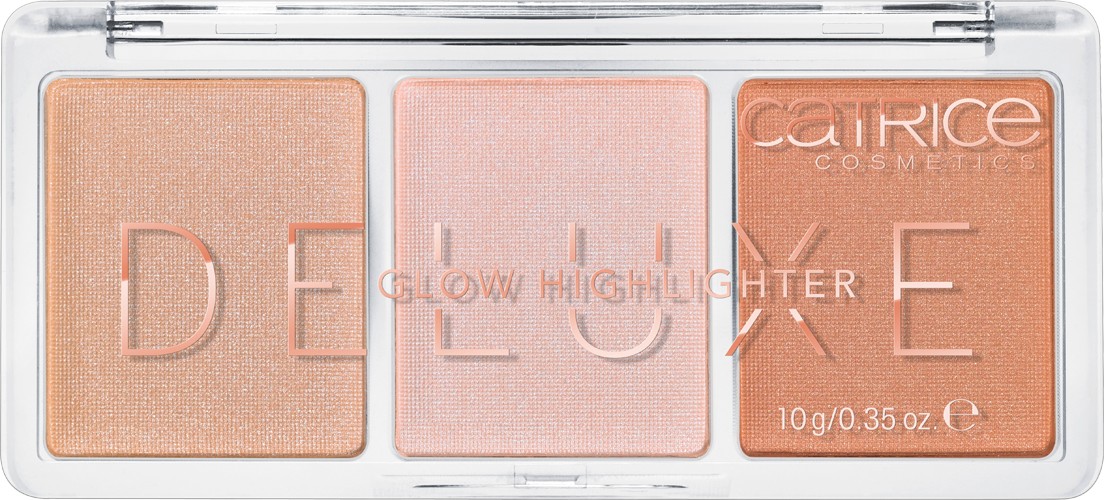 Палетка хайлайтеров «Deluxe Glow Highlighter», оттенок 010 The Glowrious Three | Catrice