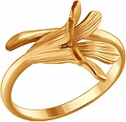 Кольцо из золочёного серебра с фианитом