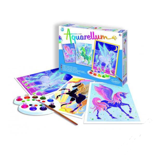 Набор для творчества Акварельная раскраска - Пегасы | SentoSphere