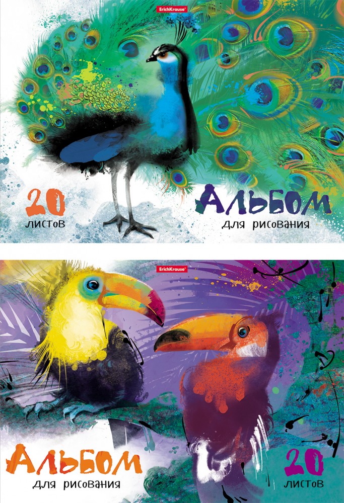 Альбом для рисования «Птицы жарких стран» (20 листов) | Erich Krause