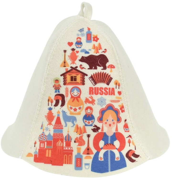 Шапка банная «Матрешки» | Войлок шапки | Hot Pot