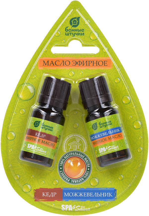 Набор эфирных масел «Кедр и можжевельник» (2 масла по 10 мл) | Банные штучки