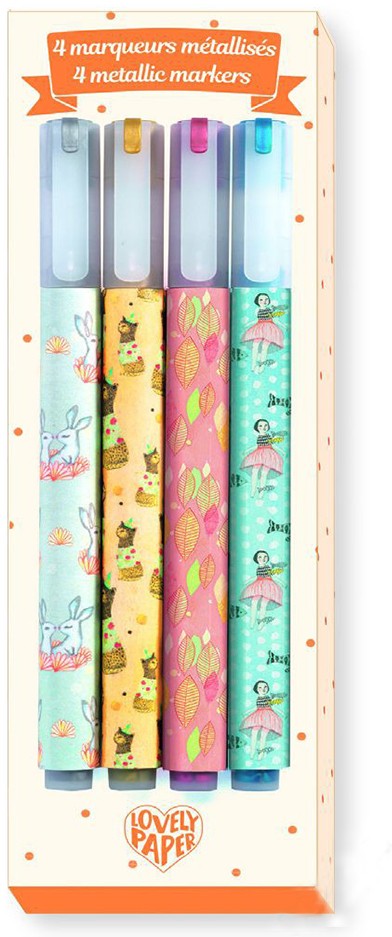 Набор фломастеров металлик | Lovely Paper | Djeco