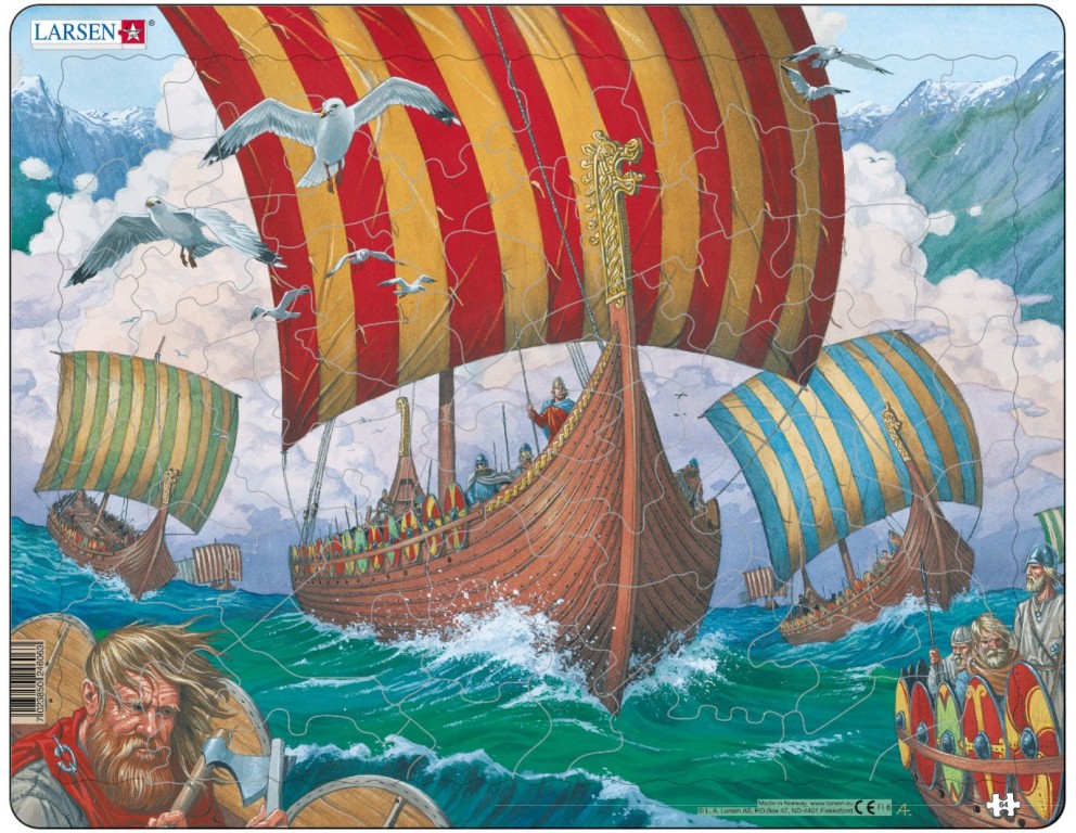 Пазл «Корабли викингов» (64 элемента) | Larsen