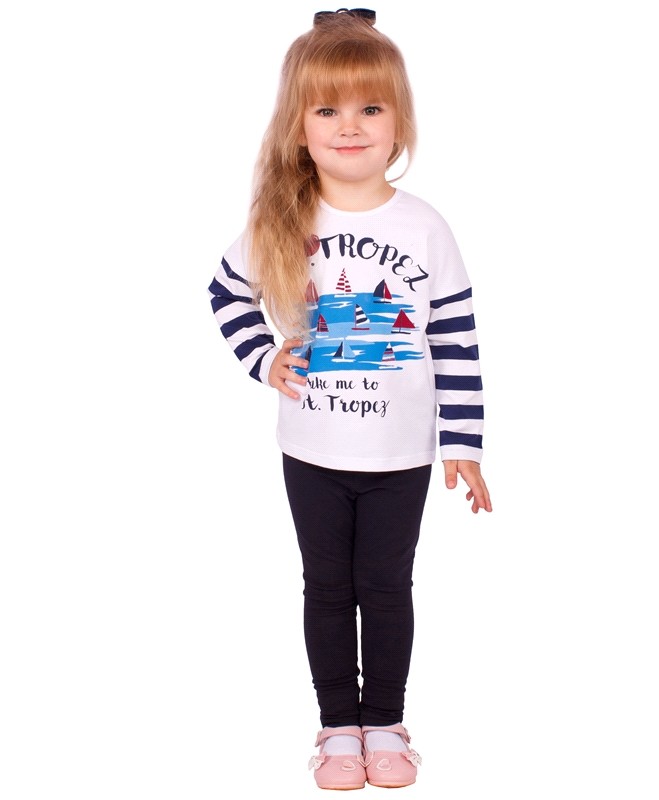 Лонгслив для девочек | Дорога к морю | Апрель