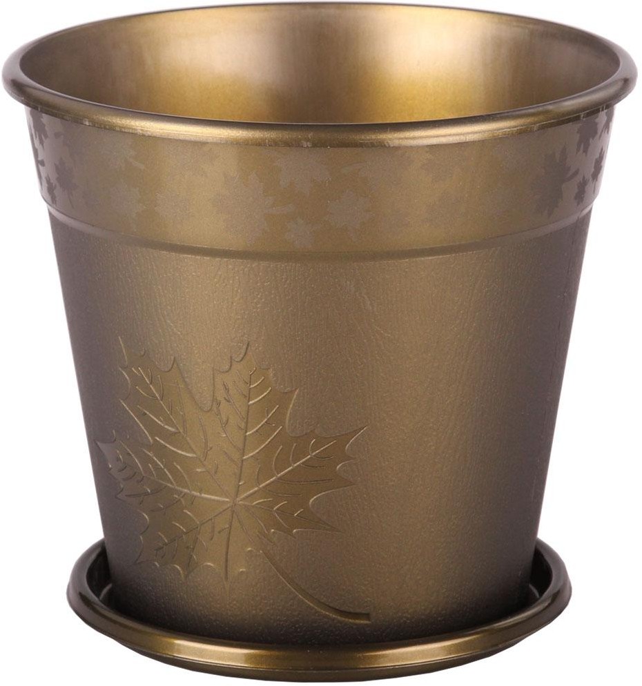 Горшок цветочный «Клён» (1 л), с поддоном | Клён | Альтернатива