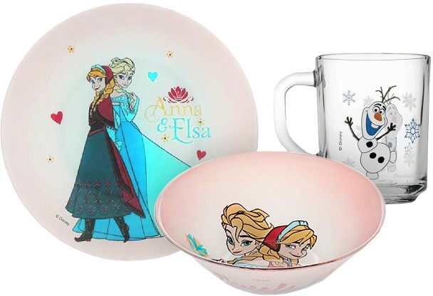 Набор детской посуды «Холодное сердце» (3 предмета) | Холодное сердце | Pasabahce