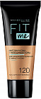 Тональный крем для лица матирующий скрывающий поры «Fit Me», оттенок 120 Классический Бежевый