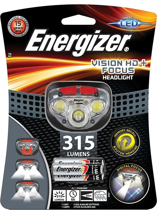 Фонарь налобный Energizer Vision HD + Focus | Energizer