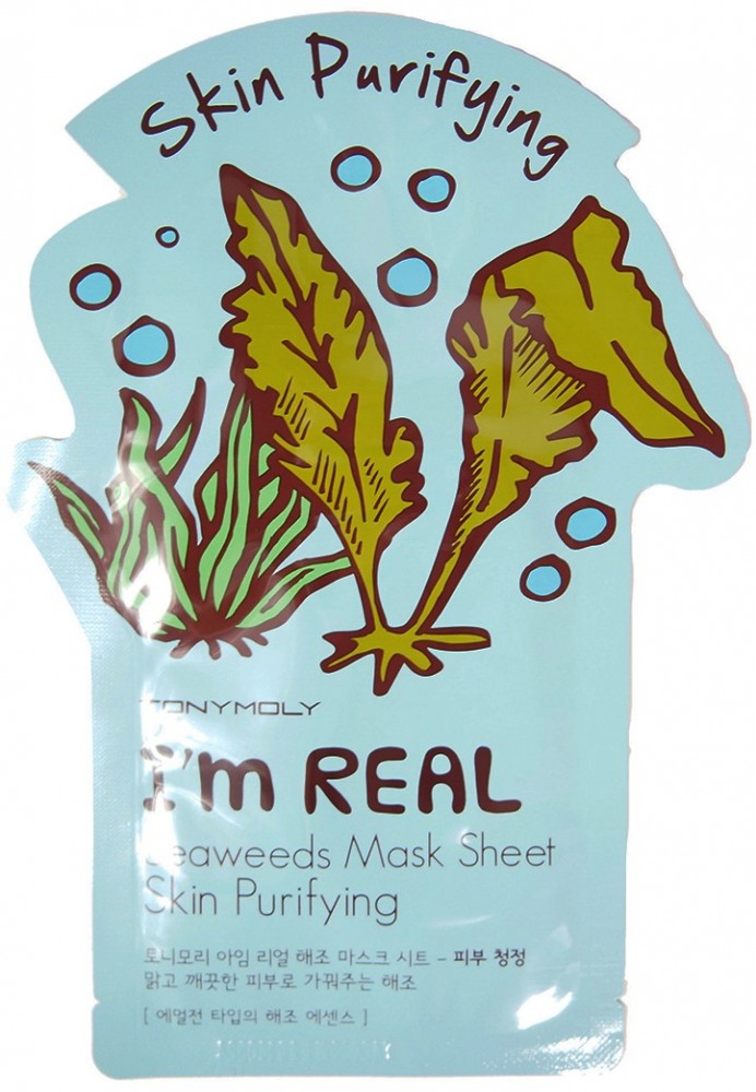 Маска для лица тканевая с экстрактом морских водорослей | I'm Real | Tony Moly