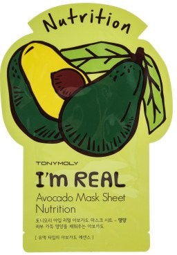 Маска для лица тканевая с экстрактом авокадо | I'm Real | Tony Moly