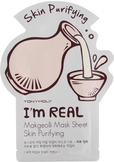 Маска для лица тканевая на основе молочных культур | I'm Real | Tony Moly