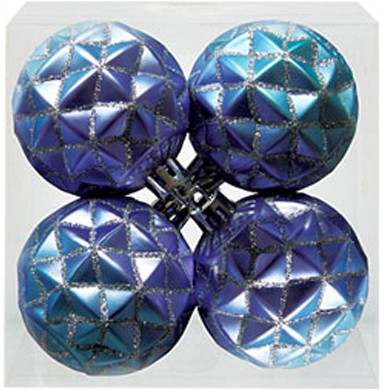 Набор елочных шаров (8 см, 4 шт) | Хай-тек | Marko Ferenzo