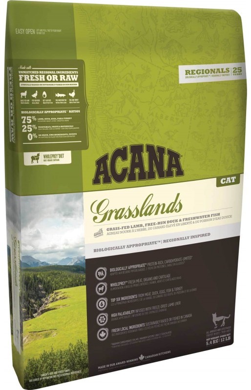 Корм для кошек с ягненком «Grasslands» (5,4 кг) | Regionals | ACANA
