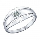 Кольцо из серебра с фианитом