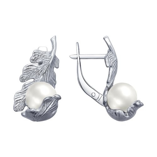 Серьги из серебра с жемчугом | SOKOLOV