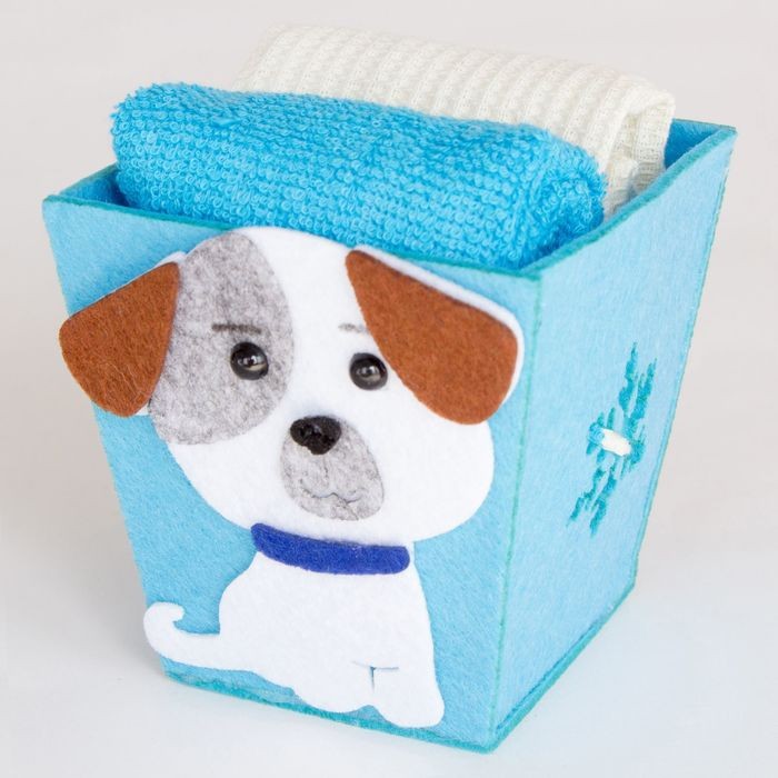 Набор полотенец в корзинке «Счастья!», 2 шт | Collorista