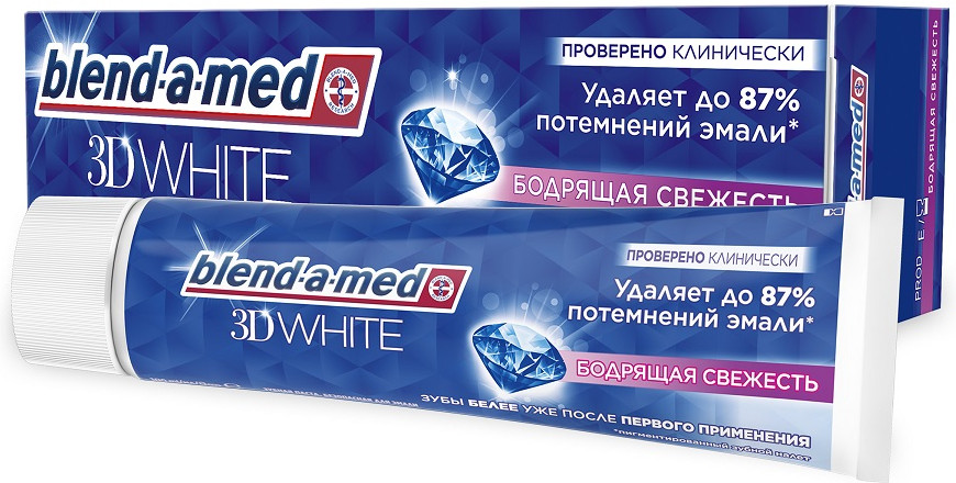 Зубная паста «Бодрящая свежесть» | 3D White | Blend-a-med