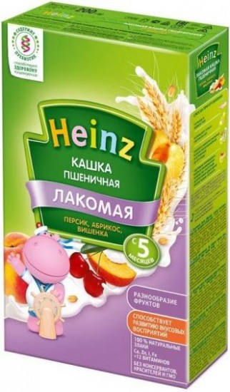 Каша «Пшеничная с персиком, абрикосом и вишенкой»