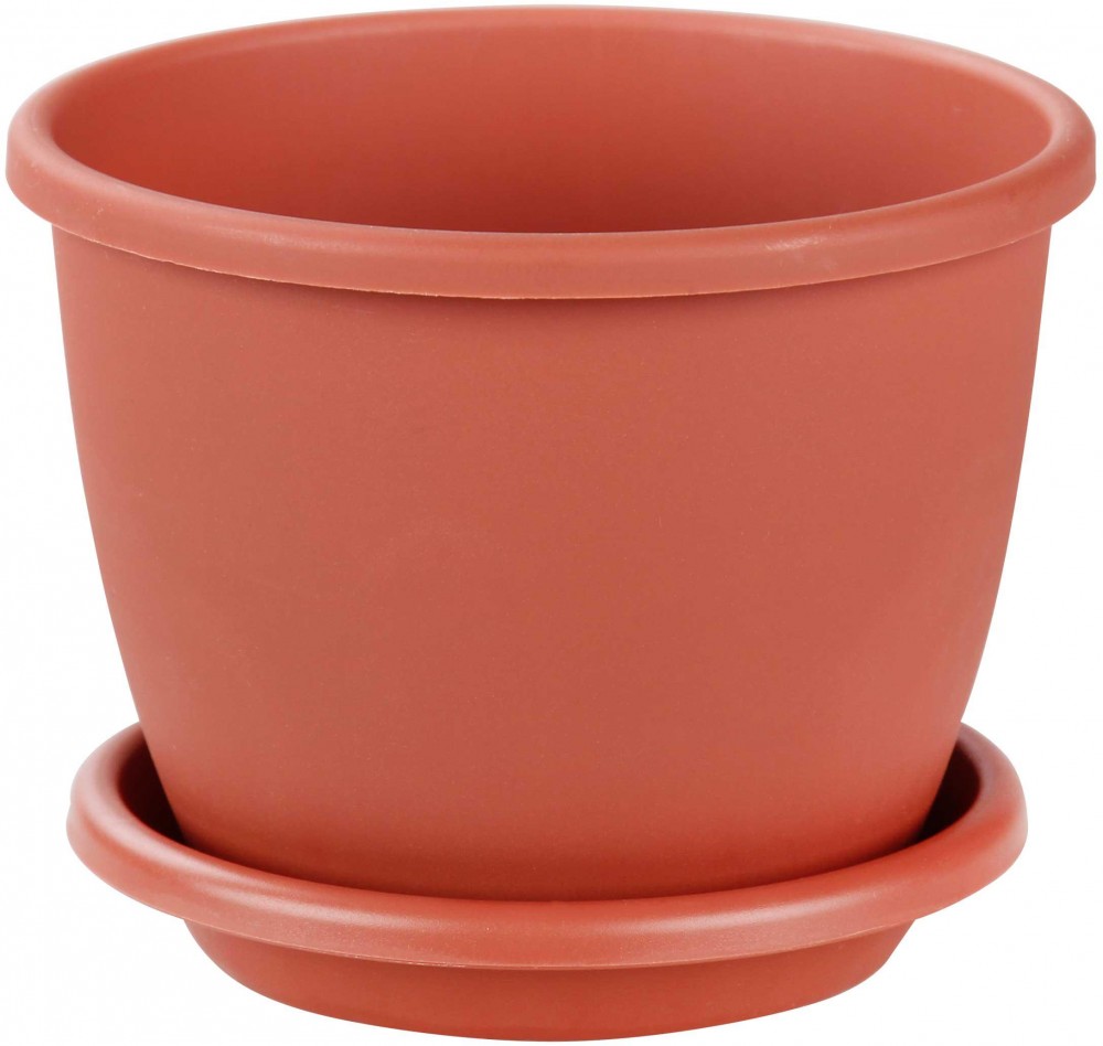 Горшок для цветов «Афина» (0,5 л), с поддоном | Афина | Альтернатива