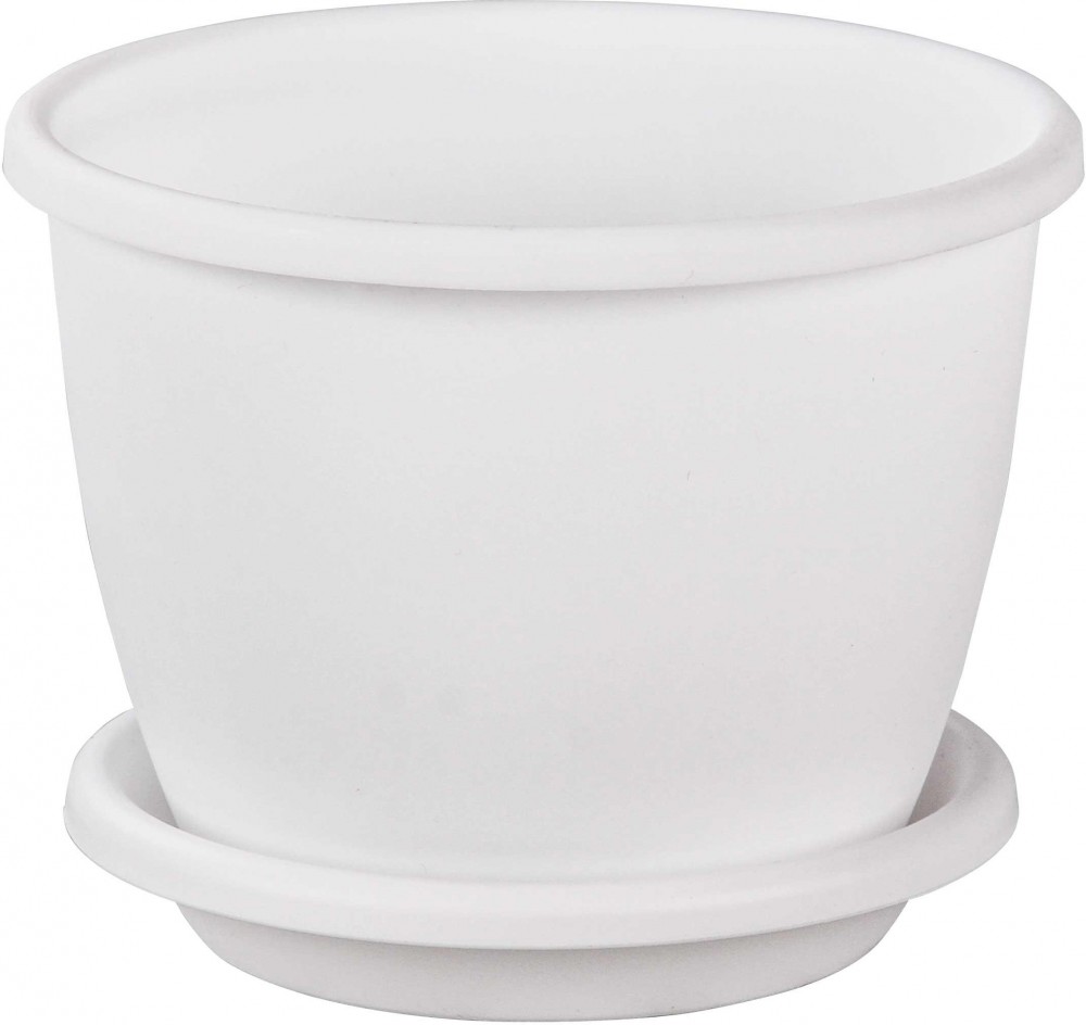 Горшок для цветов «Афина» (1,1 л), с поддоном | Афина | Альтернатива