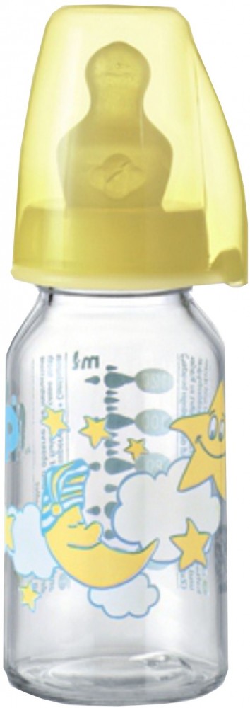 Бутылочка стеклянная с соской из латекса | NIP