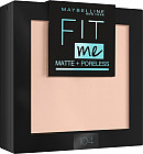 Пудра для лица «Fit Me» матирующая, скрывающая поры, оттенок 104 Светло-бежевый
