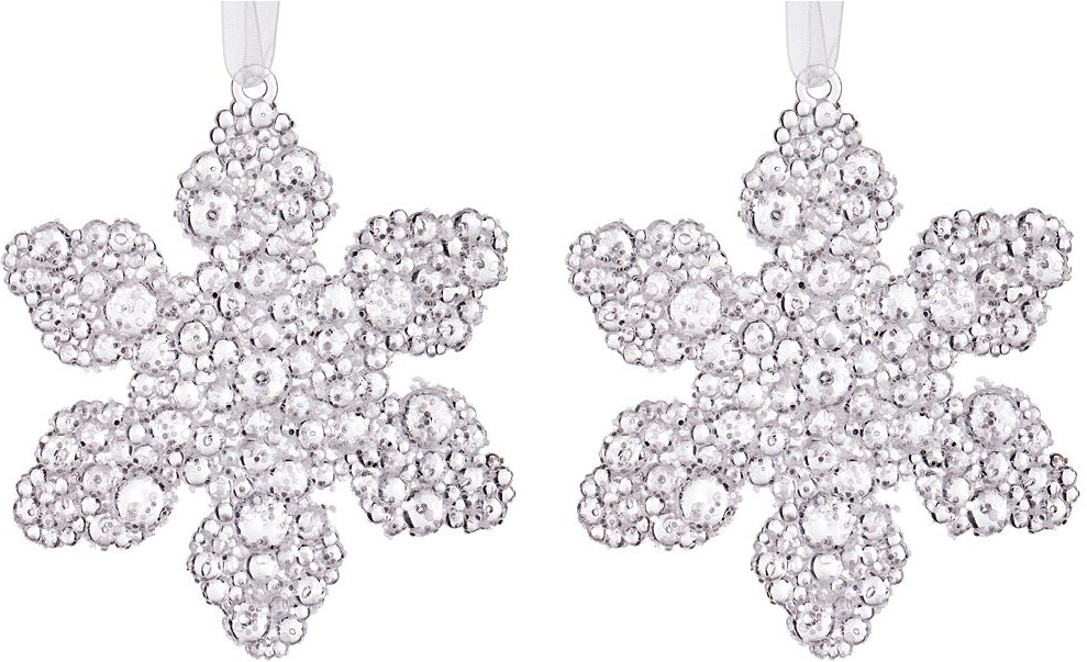 Елочное украшение «Снежинка» (2 шт) | Lefard